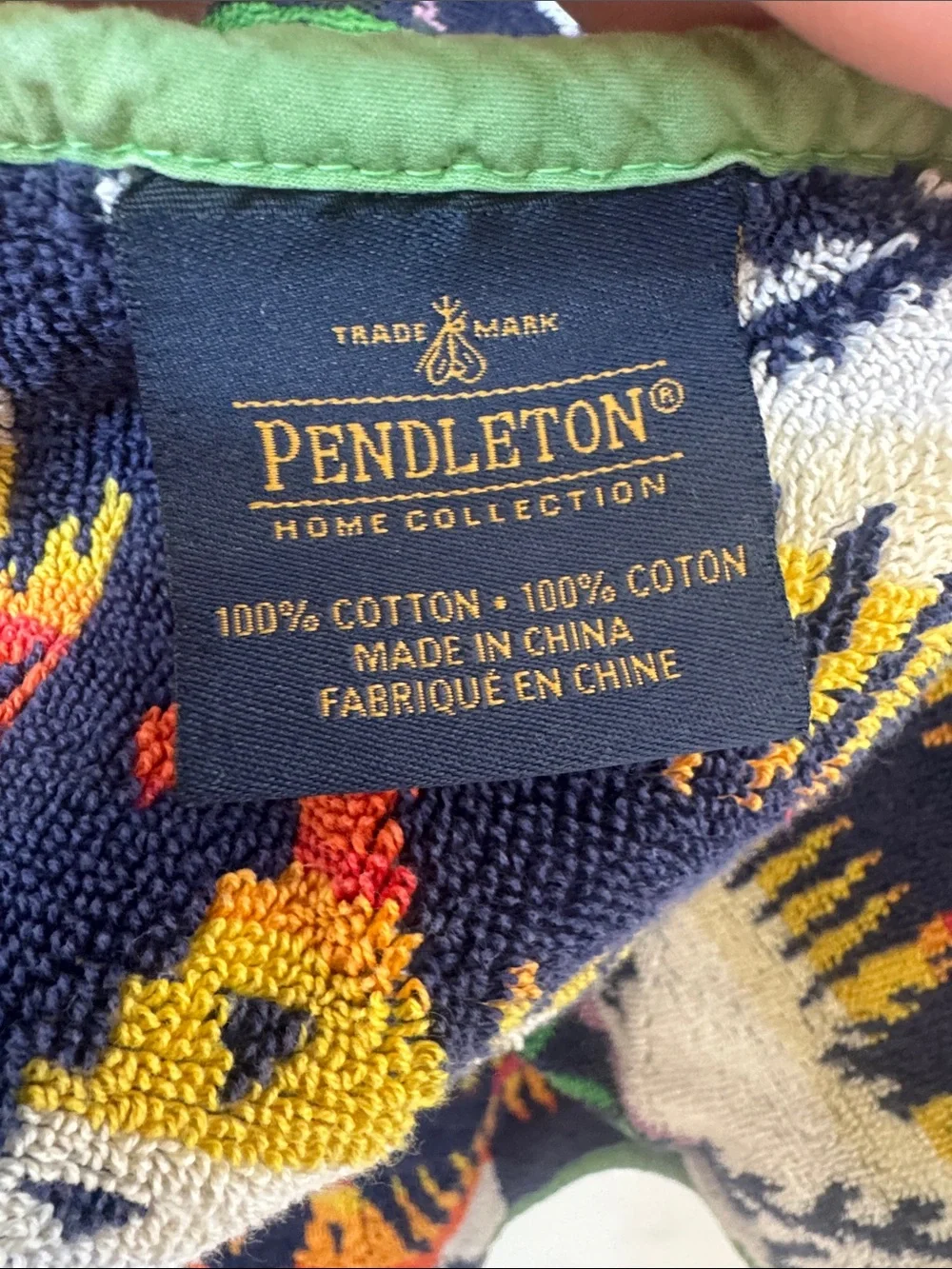 Pendleton Kids Hooded Poncho Towel Beach with Multicolor Aztec Print one size